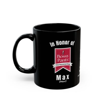 Personalized: In Honor of Your "Bossy Pants" Mug | Black Ceramic Coffee Cup