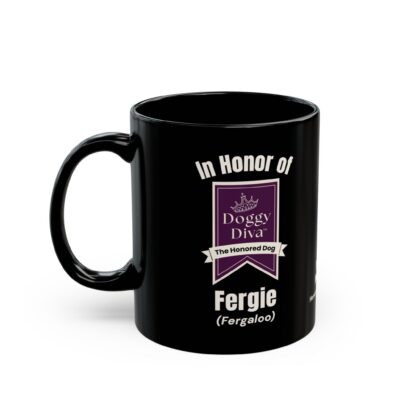 Personalized: In Honor of Your "Doggy Diva" Mug | Black Ceramic Coffee Cup